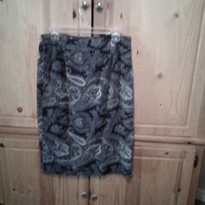 Talbots paisley wrap skirt